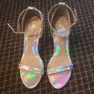 Multi Color Open Toe Heel